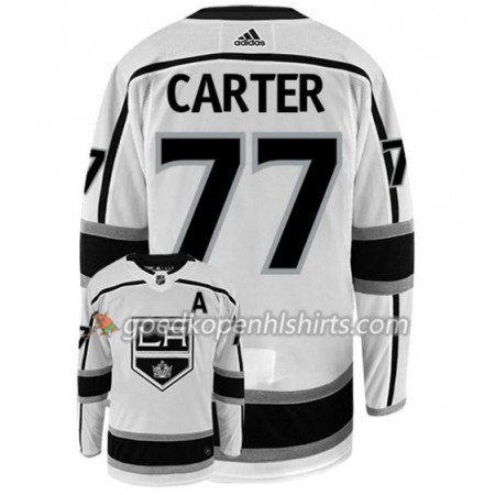 Los Angeles Kings JEFF CARTER 77 Adidas Wit Authentic Shirt - Mannen